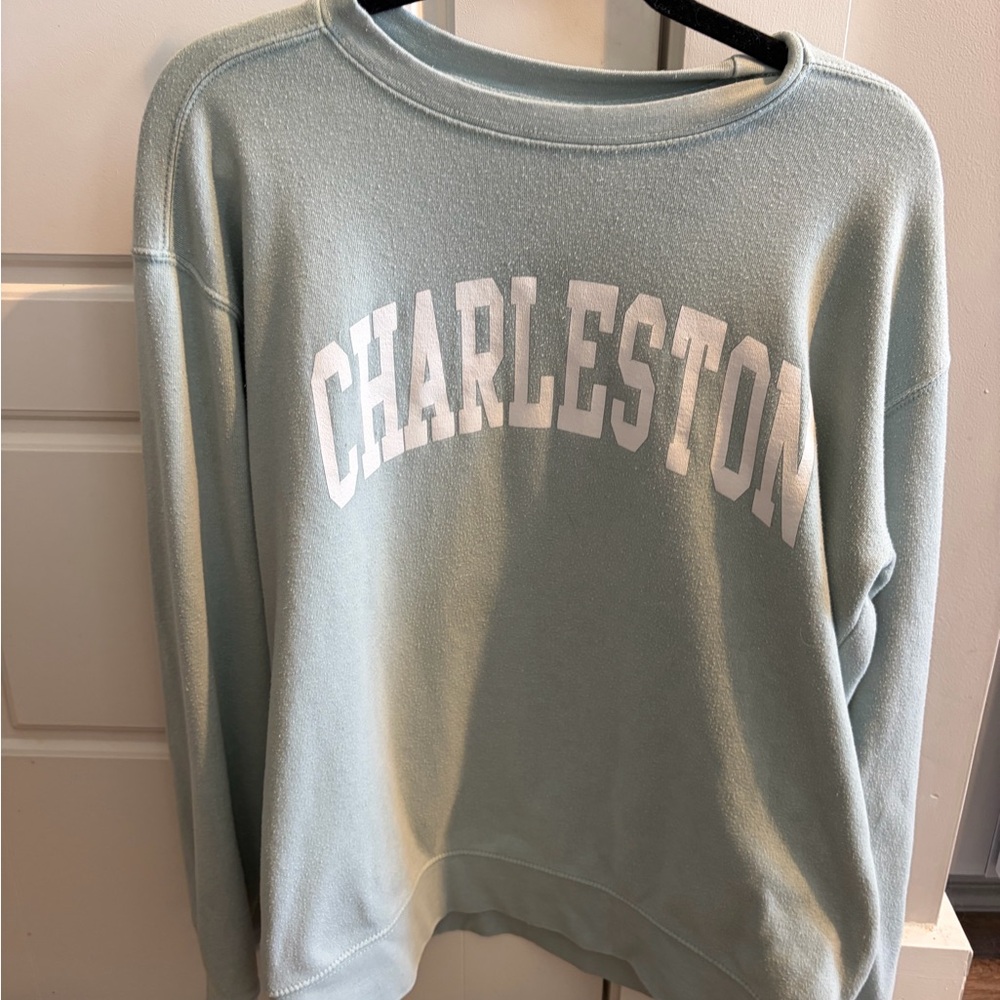 Charleston Graphic Crewneck Sweatshirt - Light Seafoam